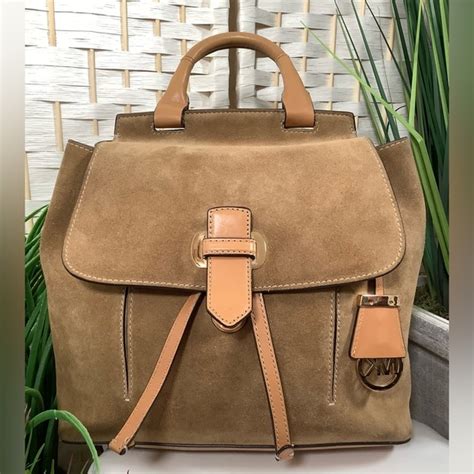 michael michael kors romy medium suede backpack